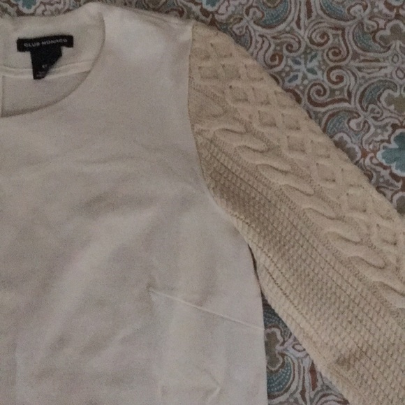 Club Monaco white sweatshirt NWOT - Picture 4 of 5